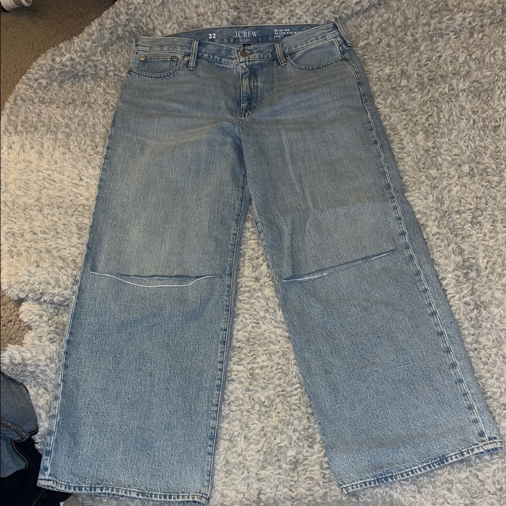 J. Crew Women's Denim Wide Leg Jeans in Light Blue